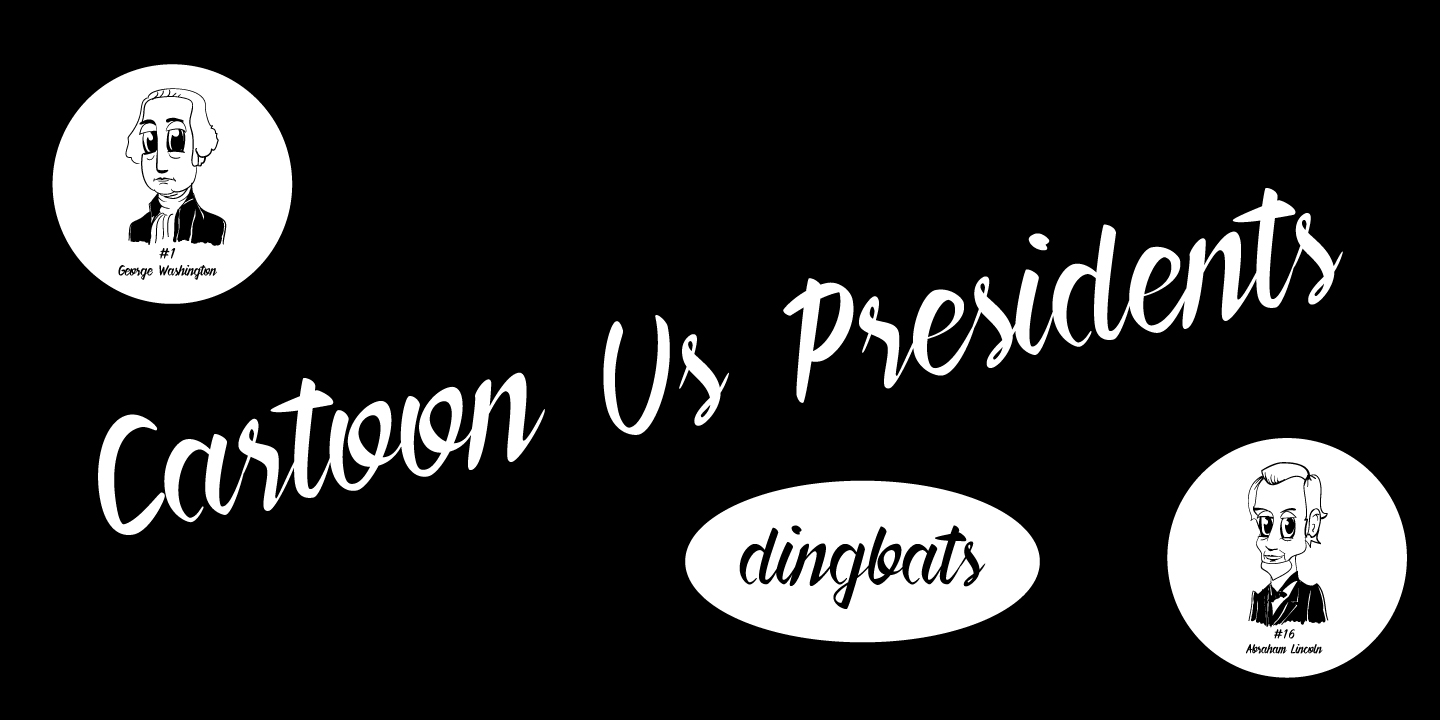 Cartoon US Presidents Dingbats: The Perfect Typeface for Fun Crafts