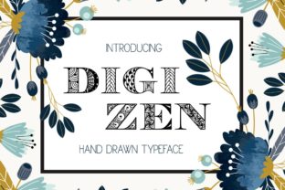 Digizen Typeface: A Hand-Drawn Decorative Font for Authentic Branding