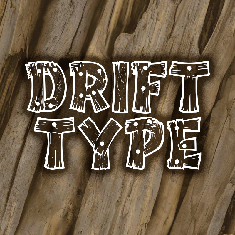 Drifttype: A Distressed Wood Typeface for Editorial Design